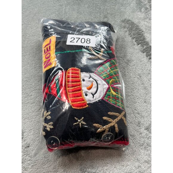 Nutcracker Holiday Snowman Festive Vest Womens Small Red Black Ugly Christmas - Picture 10 of 10